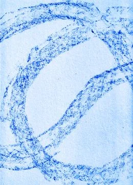 Hand-Drawn Abstract Textures - Blue Wax Crayon Backgrounds Illustrazione stock
