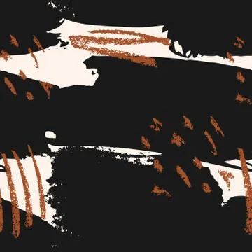 Hand Drawn Abstract Textures Seamless Pattern Stock Illustration