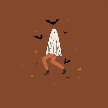 Hand drawn abstract vector graphic clipart illustrations,Halloween holiday Stock Illustration