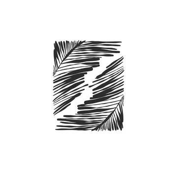 Hand drawn abstract vector graphic illustration collection with stylized line Stock Illustration