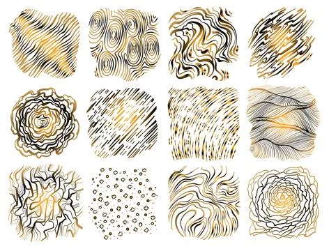 Hand-drawn abstract vector textures. Minimal graphic patterns in the form of Stock Illustration