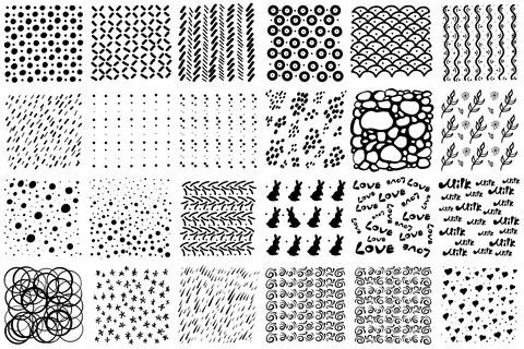 Hand-drawn abstract vector textures. minimal graphic natural patterns and イラスト素材