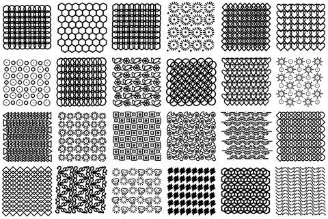 Hand-drawn abstract vector textures. minimal graphic natural patterns and Stock Illustration