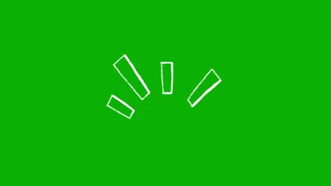 Hand Drawn Accent Rays and Shock Lines Animation on Green Screen Stock Footage 341677624