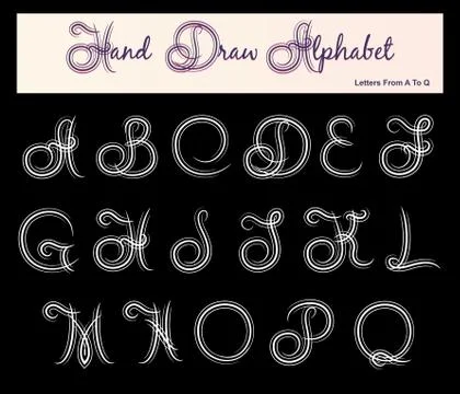 Hand Drawn Alphabet  Stock Illustration