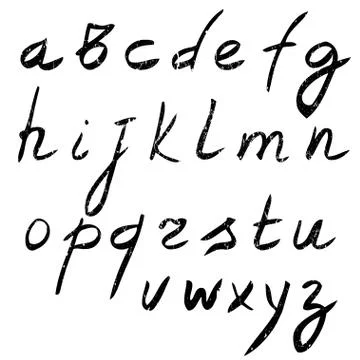 Hand drawn alphabet. Stockillustratie
