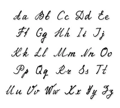 Hand drawn alphabet Stock Illustration