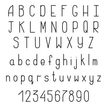 Hand Drawn Alphabet Stock Illustration