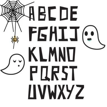 Hand drawn alphabet rough bluff letters Stock Illustration