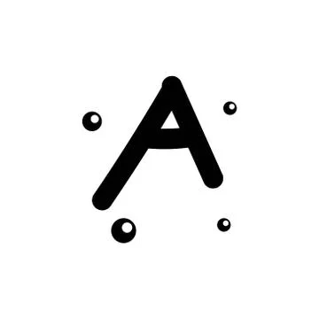 A hand drawn alphabet  vector design template illustration Stock-Illustration