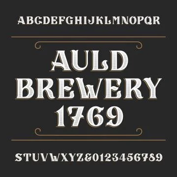 Hand drawn alphabet vector font Stock Illustration