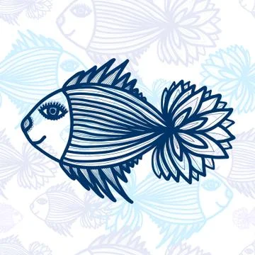 Hand drawn animal seamless pattern Stock Illustration