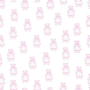 Hand drawn animal seamless pattern Stock Illustration
