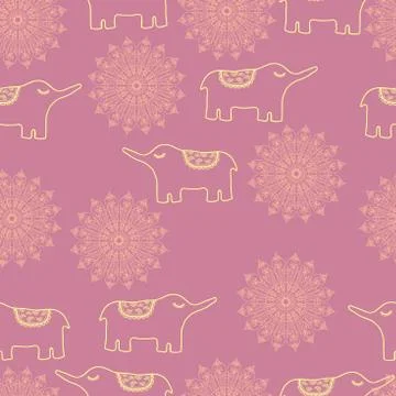 Hand drawn animal seamless pattern Stock Illustration