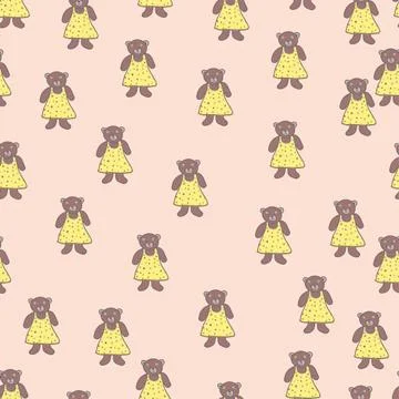 Hand drawn animal seamless pattern Stock Illustration