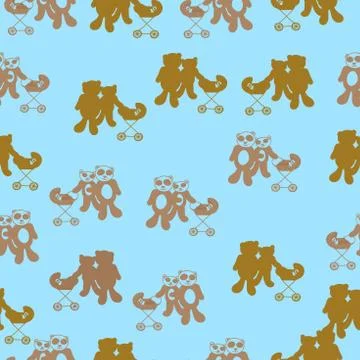 Hand drawn animal seamless pattern Stock Illustration