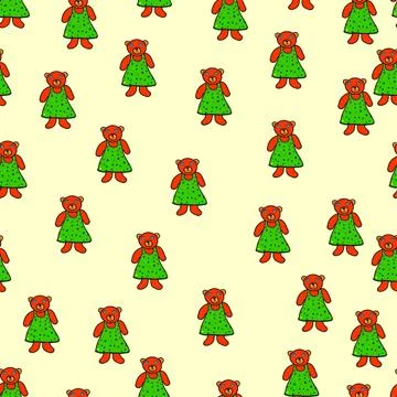 Hand drawn animal seamless pattern Stock Illustration