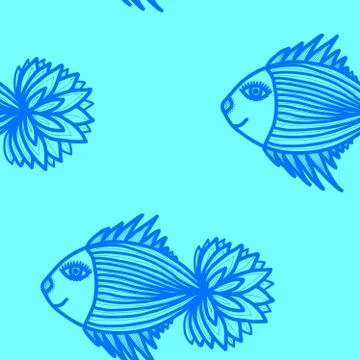 Hand drawn animal seamless pattern Stock Illustration