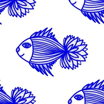 Hand drawn animal seamless pattern Stock Illustration