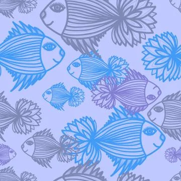 Hand drawn animal seamless pattern Stock Illustration