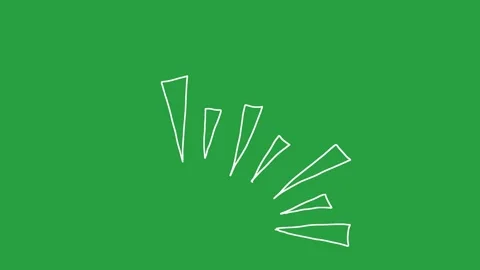 Hand-Drawn Animated Accent Burst video | White Outline Pop Effect Видео 332719115