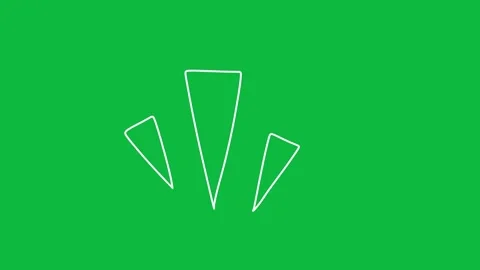 Hand-Drawn Animated Accent Burst video | White Outline Pop Effect Stock Footage 342397846