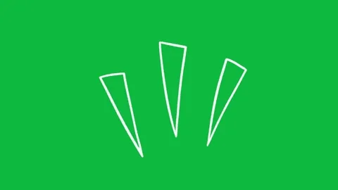 Hand-Drawn Animated Accent Burst video | White Outline Pop Effect Vidéo 342397875