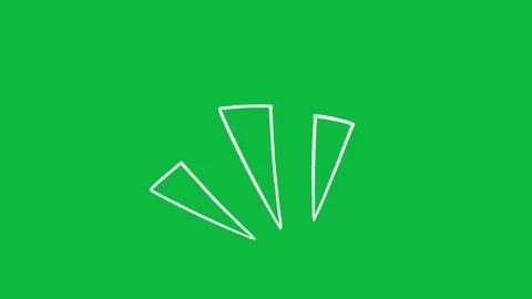 Hand-Drawn Animated Accent Burst video | White Outline Pop Effect Stock Footage 342397898