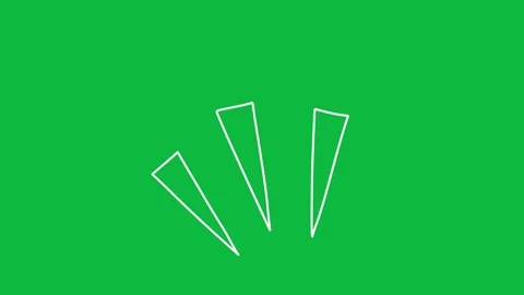 Hand-Drawn Animated Accent Burst video | White Outline Pop Effect Stock Footage 342398231