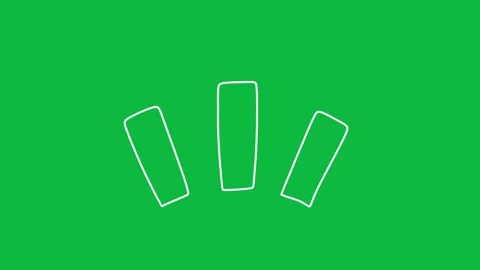 Hand-Drawn Animated Accent Burst video | White Outline Pop Effect Stock Footage 342398232