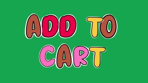 Hand Drawn Animated Add To Cart Text Title 2D Frame by Frame Bubble Letter Call  Stock Footage 341280955