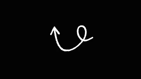 Hand drawn animated arrow with loop on black and white backgrounds. 4K Видео 345426848