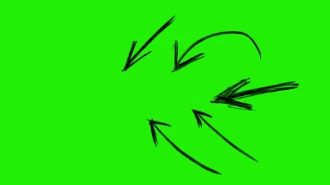 Hand-Drawn Animated Arrow, Scribble Doodle Directional Signs Pointing Stock-Footage 320355671