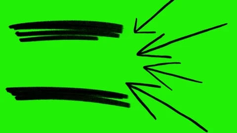 Hand-Drawn Animated Arrow, Scribble Doodle Directional Signs Pointing Stock-Footage 320355673