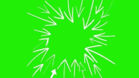 Hand-Drawn Animated Arrow, Scribble Doodle Directional Signs on Green Screen Stock-Footage 320355723