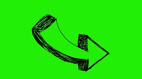 Hand-Drawn Animated Arrow, Scribble Doodle Directional Signs Pointing Stock-Footage 320355941