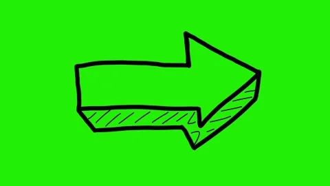 Hand-Drawn Animated Arrow, Scribble Doodle Directional Signs Pointing Stock-Footage 320355945