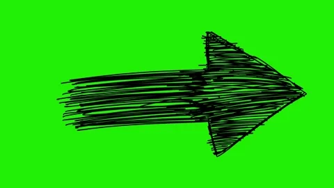 Hand-Drawn Animated Arrow, Scribble Doodle Directional Signs Pointing 스톡 동영상 320355983