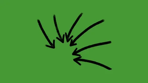 Hand Drawn Animated Arrows on Green Screen for Explainer Videos Stock Footage 329401108
