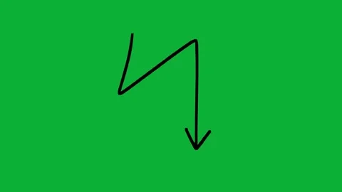 Hand-Drawn Animated Arrows Green Screen| Doodle Directional Elements Stock Footage 330467106