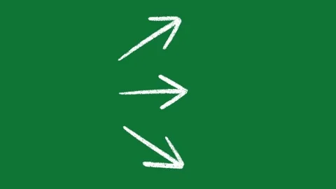 Hand Drawn Animated Arrows Green Screen Motion Graphics Overlay Vidéo 334608983