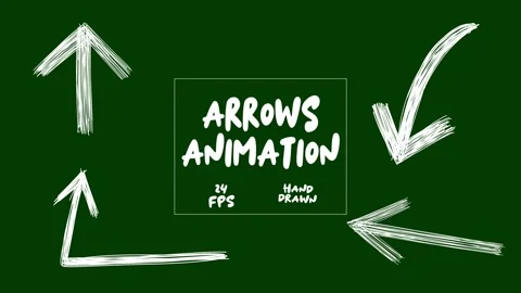 Hand Drawn Animated Arrows Pack - Sketchy White Directional Pointers Scribbles Stock Footage 324895397