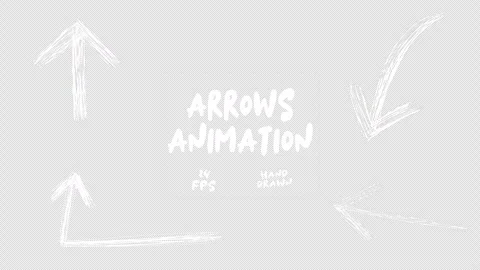 Hand Drawn Animated Arrows Pack - Sketchy White Directional Pointers  Video stock 324897689