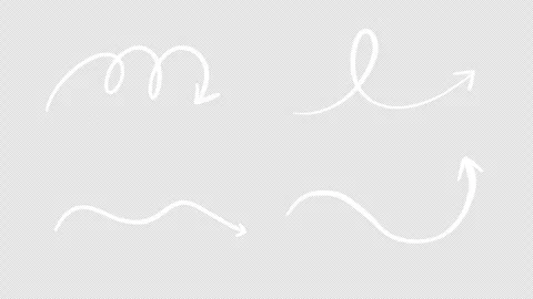 Hand-Drawn Animated Arrows Pack  Creative 2D Doodle Stock Footage 332543256