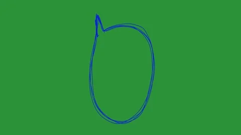Hand-Drawn Animated Blue Vertical Speech Bubble video | Tall Sketch Dialogue Box Vidéo 332718980