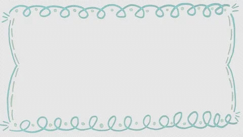 Hand Drawn Animated Border with Transparent Background. Sketchy doodle frames Video stock 325745811