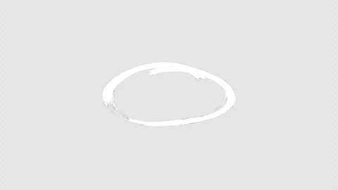 Hand Drawn Animated Brush Stroke Circle With Alpha Channel &amp; Green Screen Stock Footage 320624546