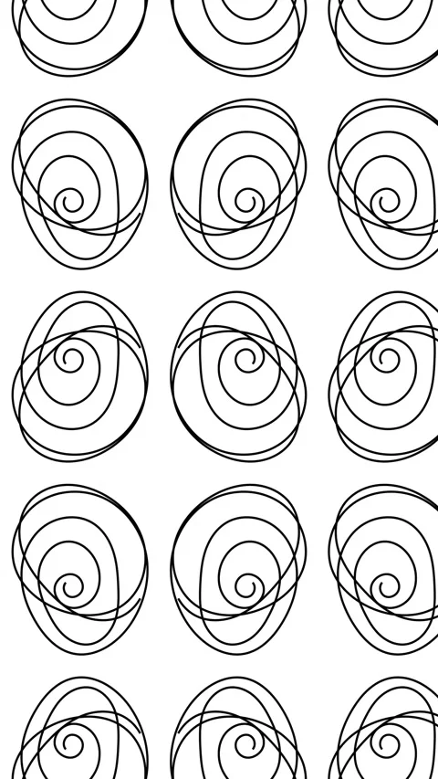 Hand-drawn animated circles and spirals on white background Stock Footage 341673422