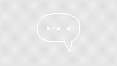 Hand drawn animated cloud conversation bubble icon. Frame by frame animation. Stock Footage 170130193