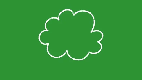 Hand-Drawn Animated Cloud Shape Video | 2D Fluffy Sketch Sky Element Animation  Vídeo Stock 330536775